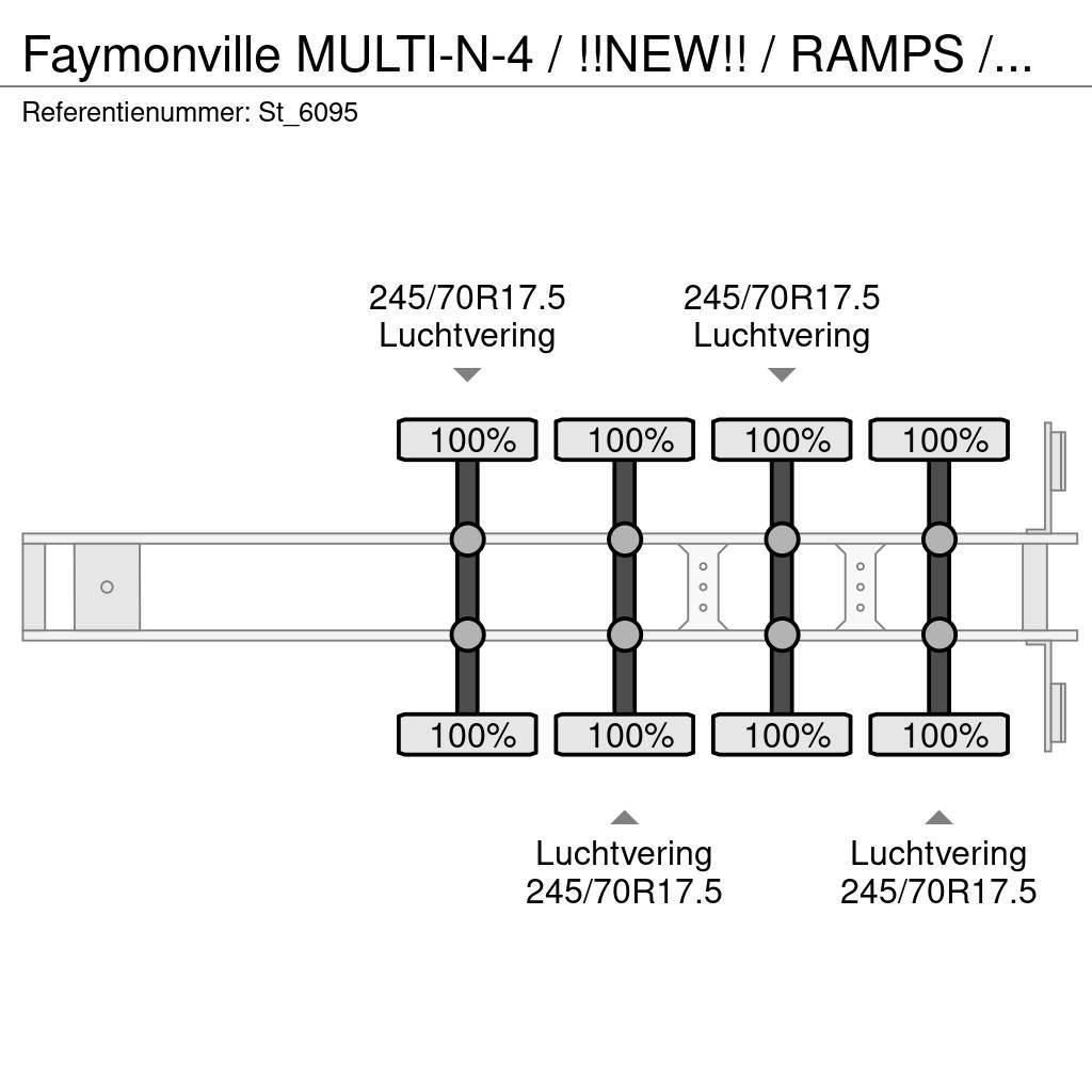 Faymonville MULTI-N-4 / !!NEW!! / RAMPS / WHEELWELLS/ EXTENDAB Semirremolques de góndola rebajada