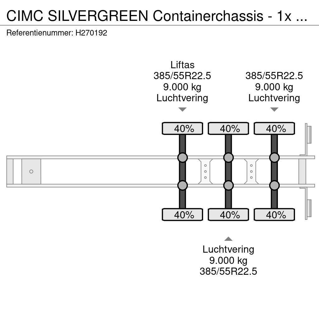 CIMC Silvergreen Containerchassis - 1x 20FT 2x 20FT 1x Semirremolques portacontenedores