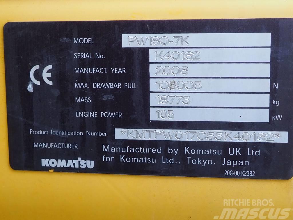 Komatsu PW180-7K Excavadoras de ruedas