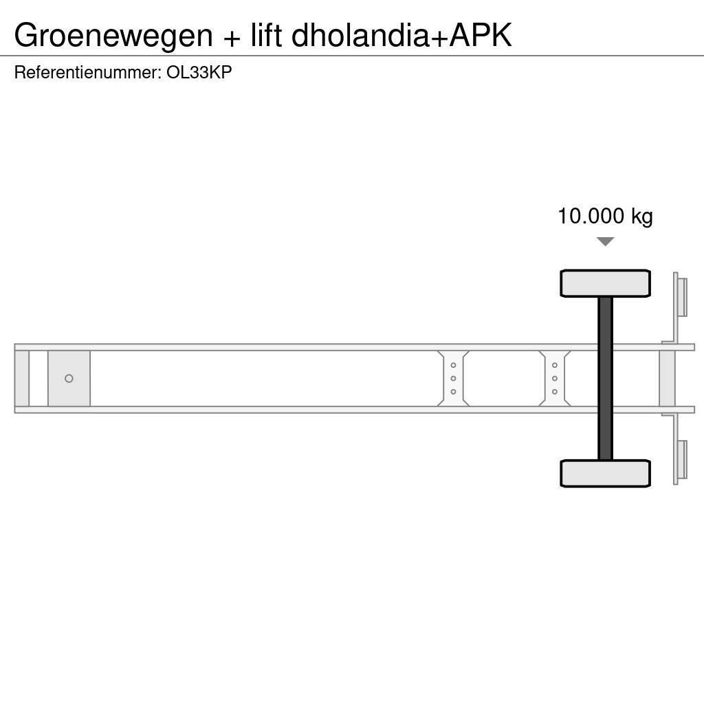 Groenewegen + lift dholandia+APK Semirremolques con carrocería de caja