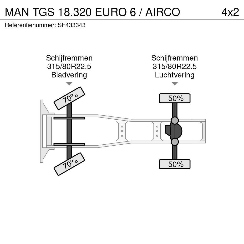 MAN TGS 18.320 EURO 6 / AIRCO Cabezas tractoras