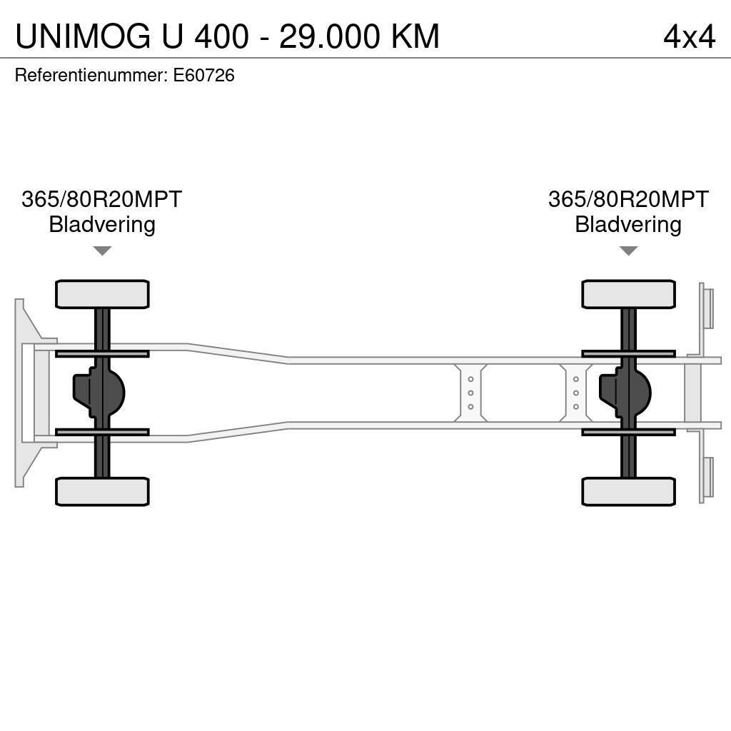 Unimog U 400 - 29.000 KM Camiones bañeras basculantes o volquetes
