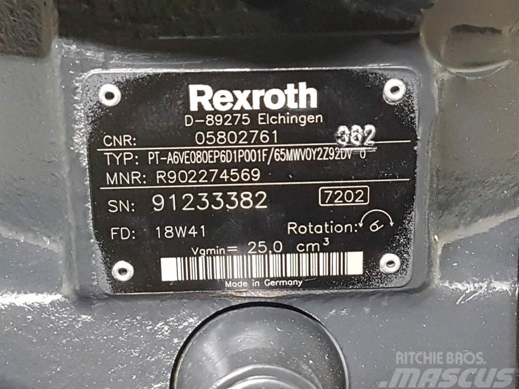 Bomag 05802761-Rexroth A6VE080EP-Drive motor/Fahrmotor Hidráulicos