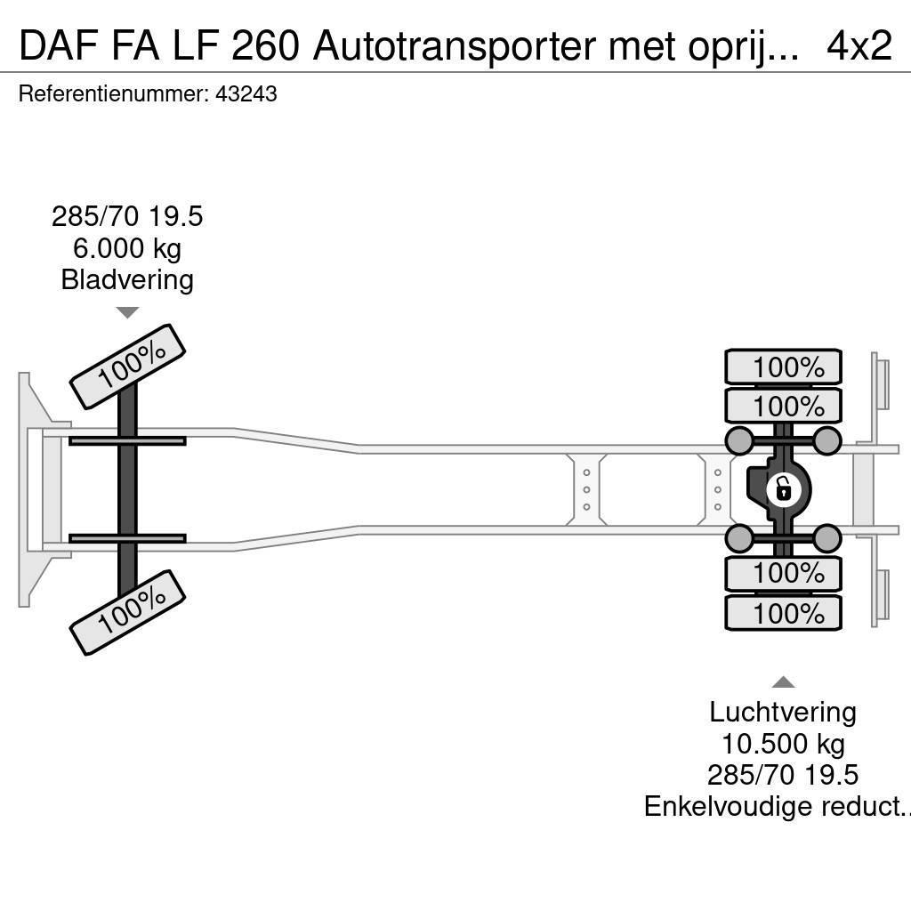 DAF FA LF 260 Autotransporter met oprijramp NEW AND UN Camiones portacoches