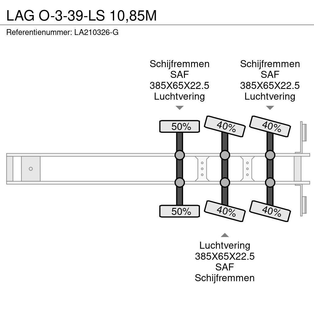 LAG O-3-39-LS 10,85M Semirremolques de plataformas planas/laterales abatibles