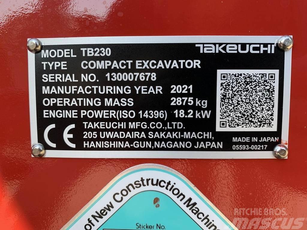 Takeuchi TB230 V3 Mini excavadoras < 7t