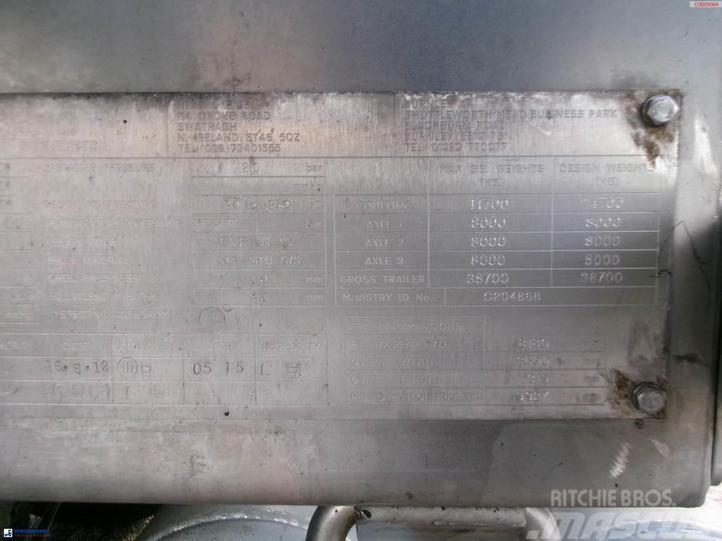 Crossland Bitumen tank inox 33 m3 / 1 comp + ADR L4BN Semirremolques cisterna