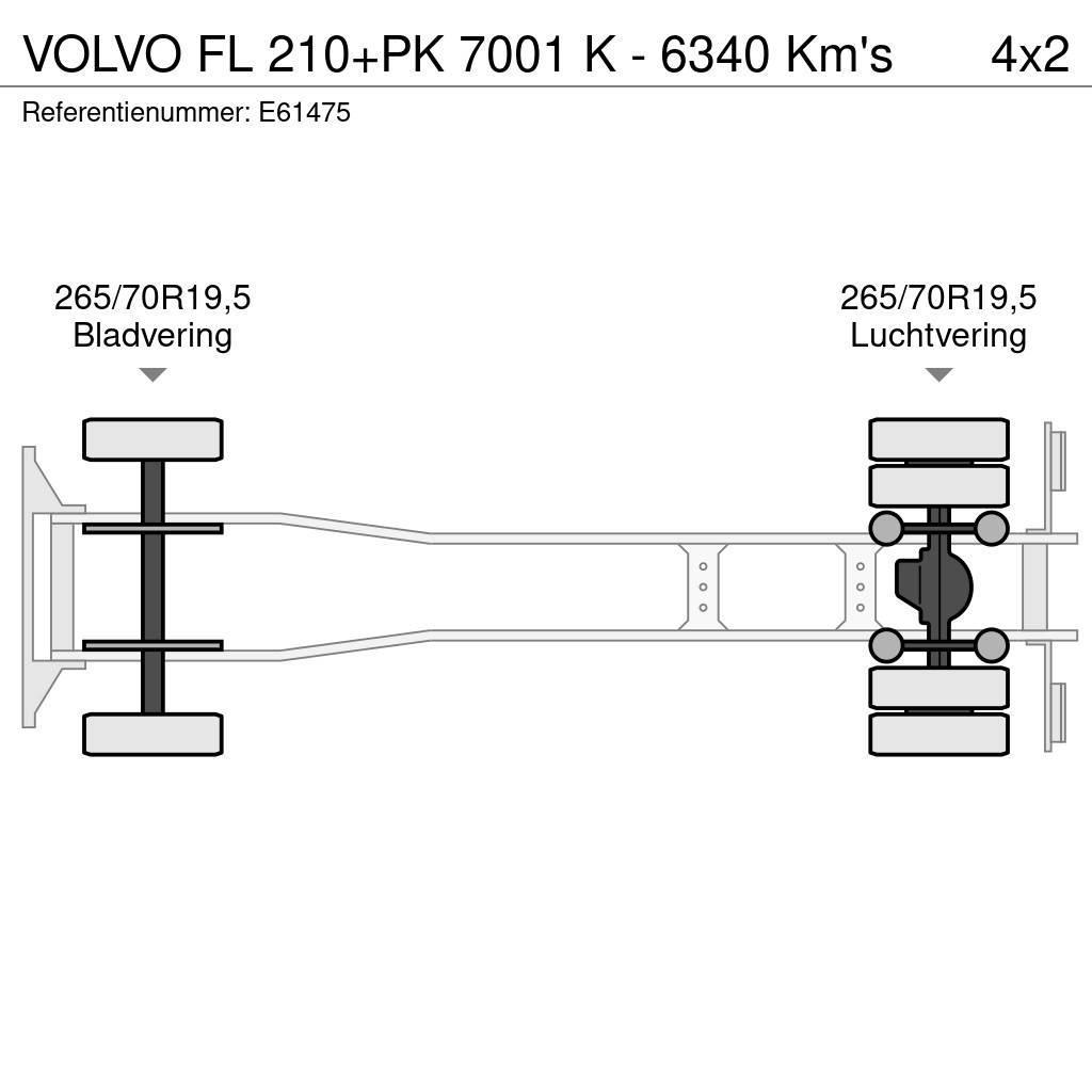 Volvo FL 210+PK 7001 K - 6340 Km's Camión con caja abierta