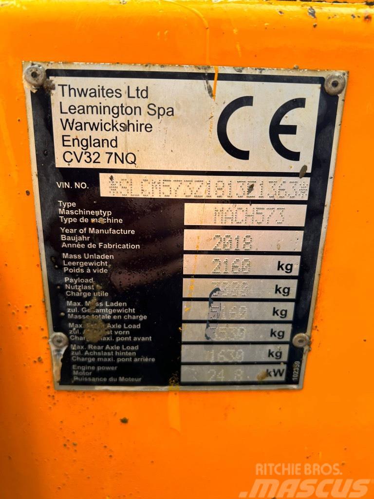 Thwaites 3 Tonne Swivel Skip Dumper MACH573 ton Dúmpers de obra