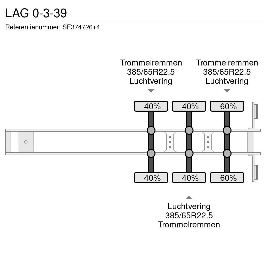 LAG 0-3-39 Semirremolques de plataformas planas/laterales abatibles