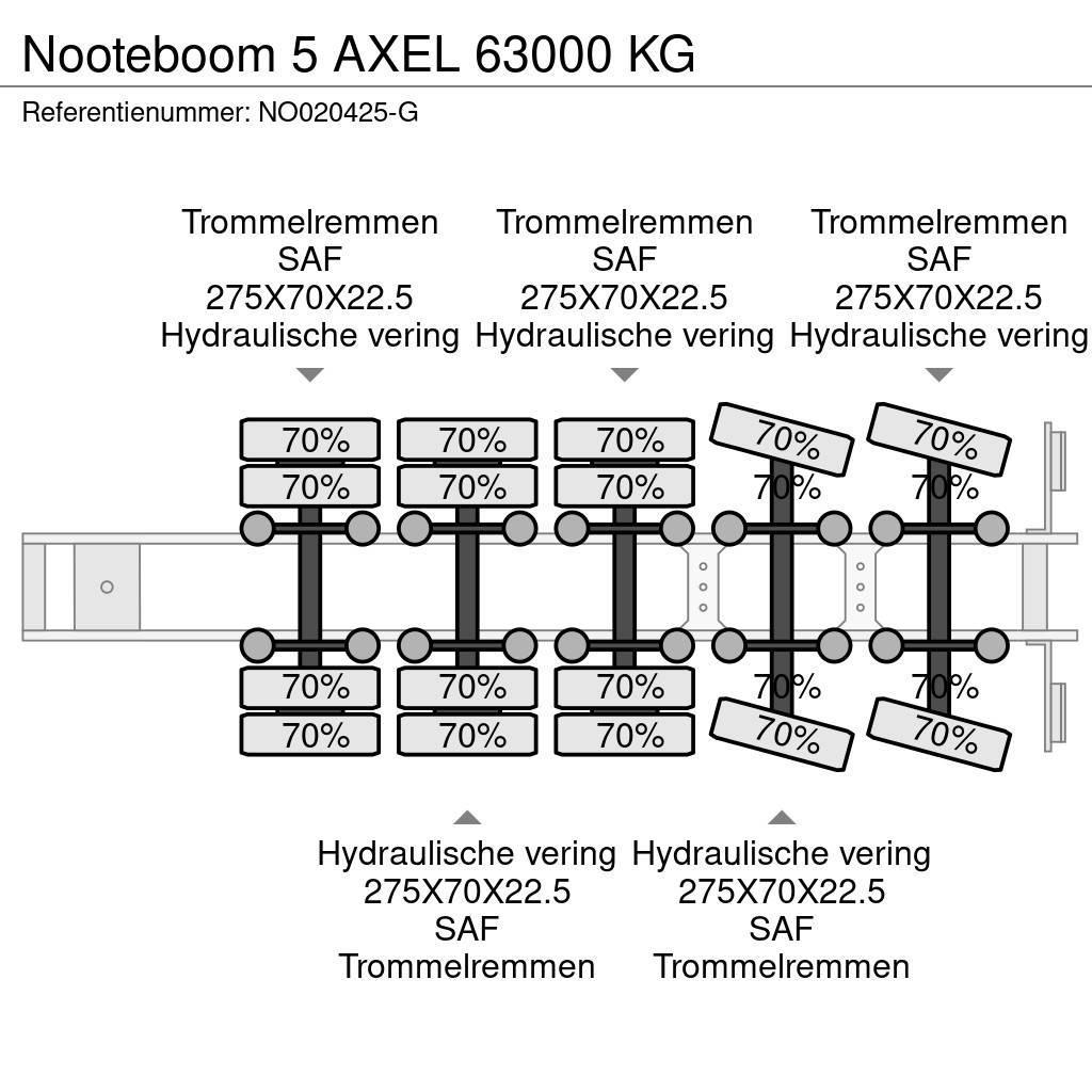 Nooteboom 5 AXEL 63000 KG Semirremolques de plataformas planas/laterales abatibles