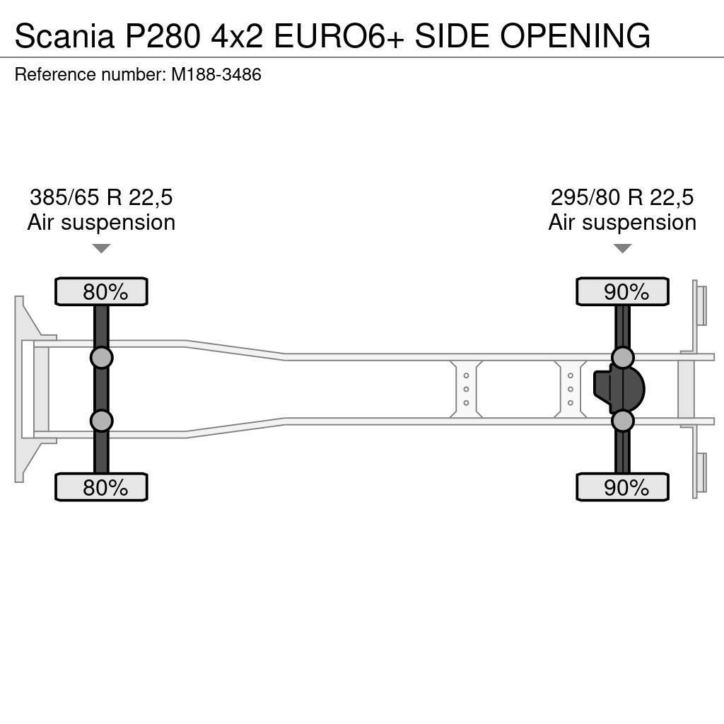 Scania P280 4x2 EURO6+ SIDE OPENING Camiones caja cerrada