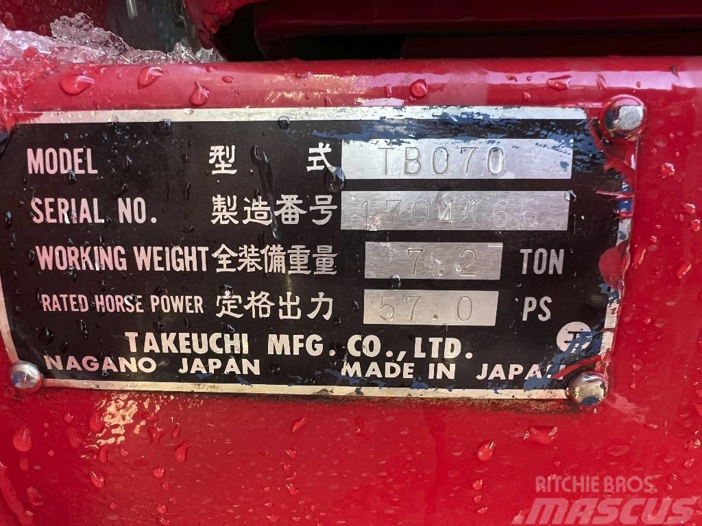 Takeuchi TB 070*+3xSchaufeln*7200 kg Mini excavadoras < 7t
