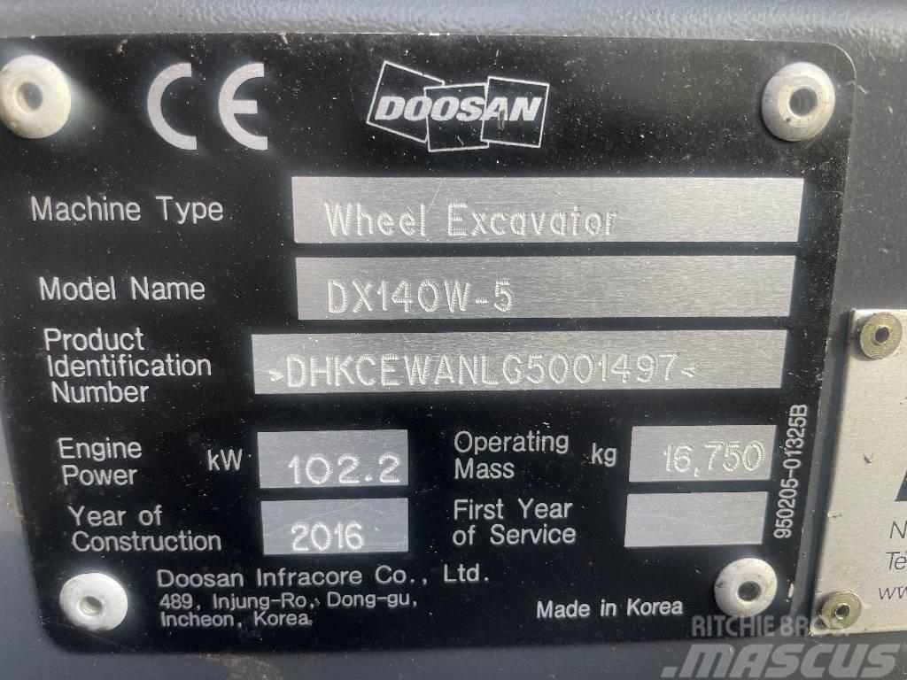Doosan DX 140 W-5 Dismantled: only spare parts Excavadoras de ruedas