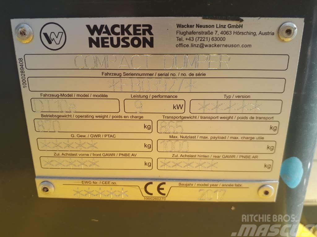 Wacker Neuson DT10e Dúmpers sobre orugas