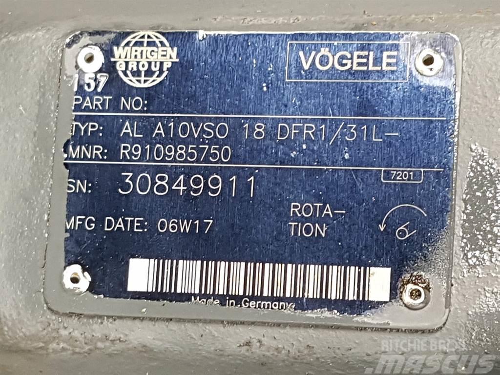 Vögele -Rexroth A10VSO18DFR1/31L-PSC12N-Load sensing pump Hidráulicos