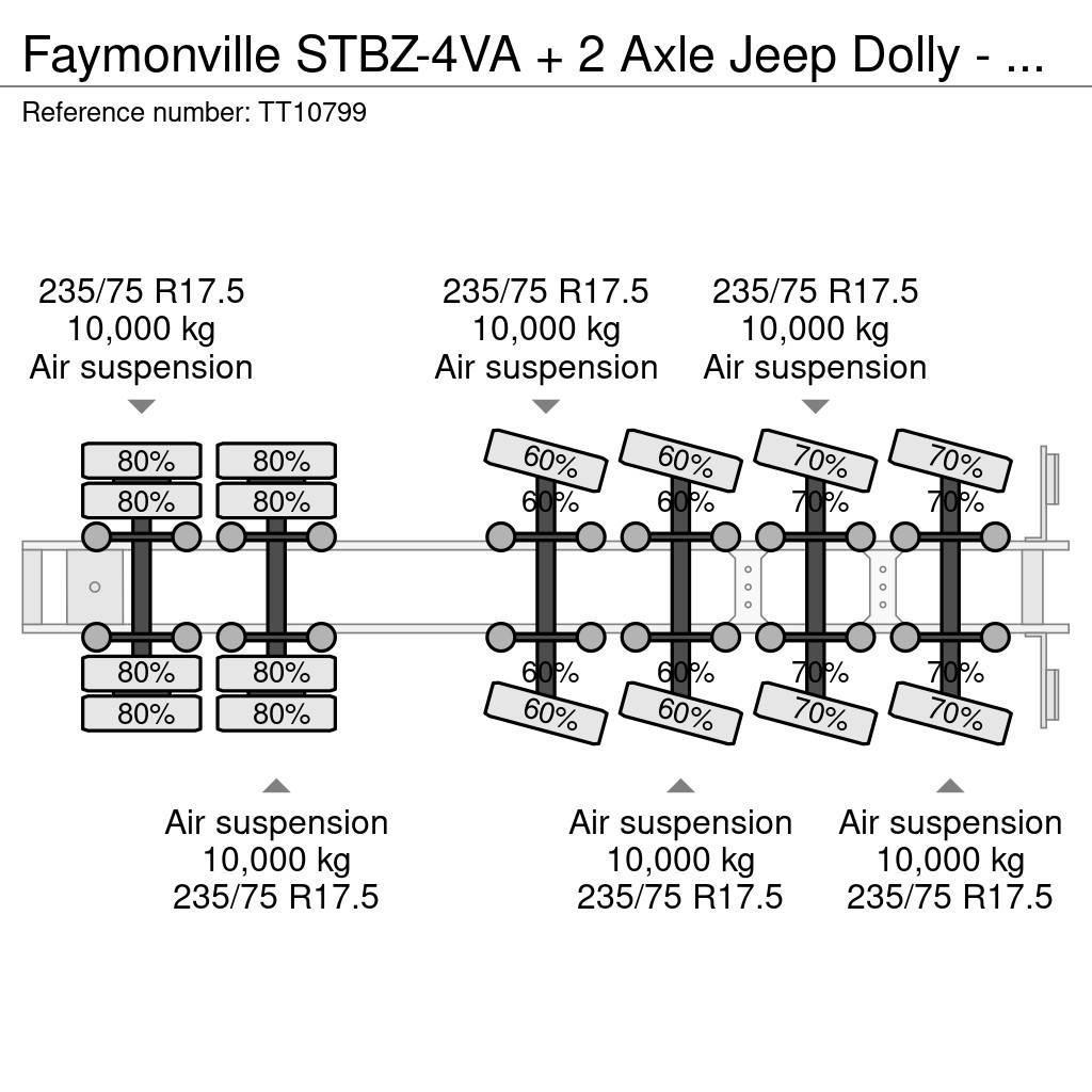 Faymonville STBZ-4VA + 2 Axle Jeep Dolly - 100 Ton GCW 5.0 Mtr Semirremolques de góndola rebajada