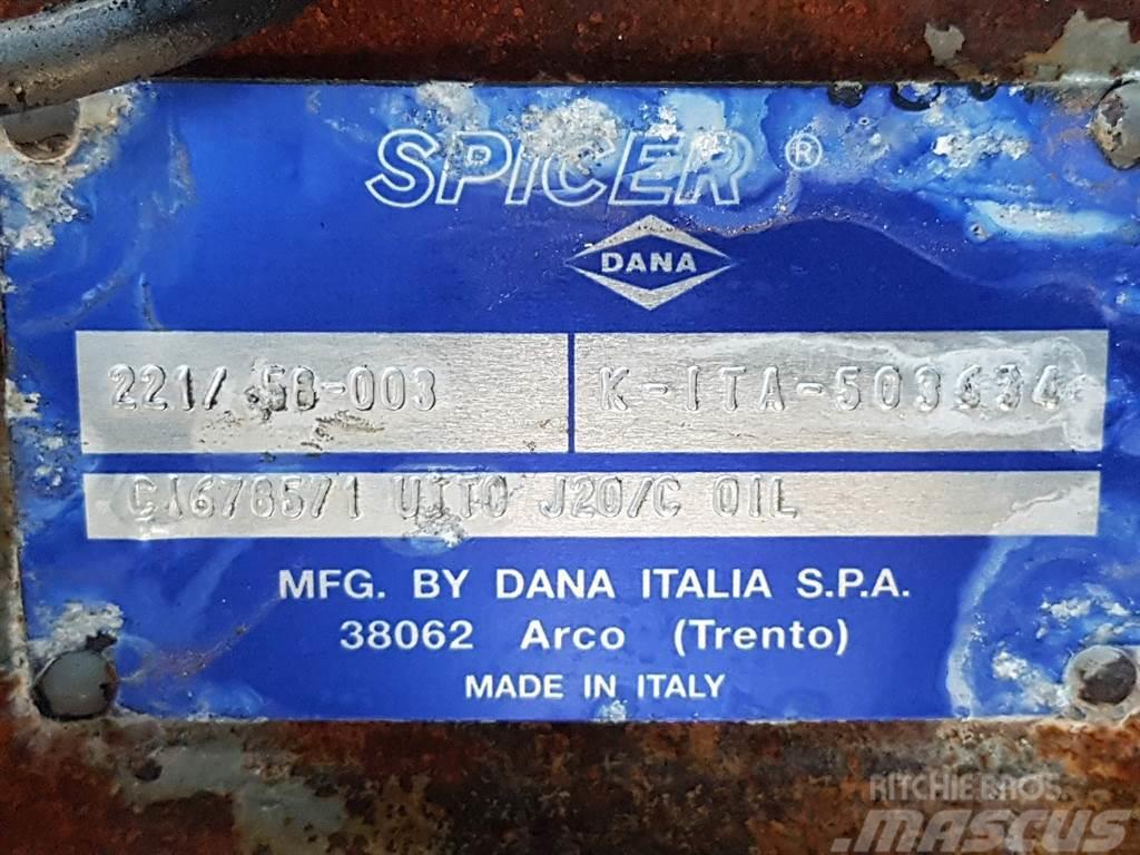 Manitou 160ATJ-Spicer Dana 221/58-003-Axle/Achse/As Ejes