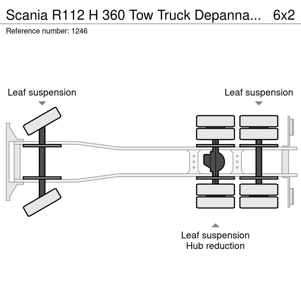 Scania R112 H 360 Tow Truck Depannage Crane Winch Remote Grúas de vehículo
