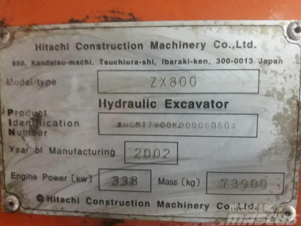 Hitachi ZX 800 (5100HRS ONLY) Excavadoras de manutención