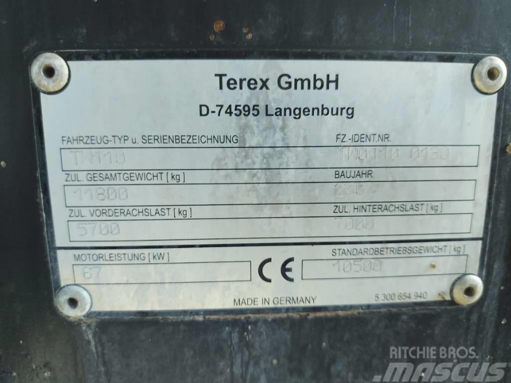 Terex TW 110  LIEBHERR CATERPILLAR Excavadoras de ruedas