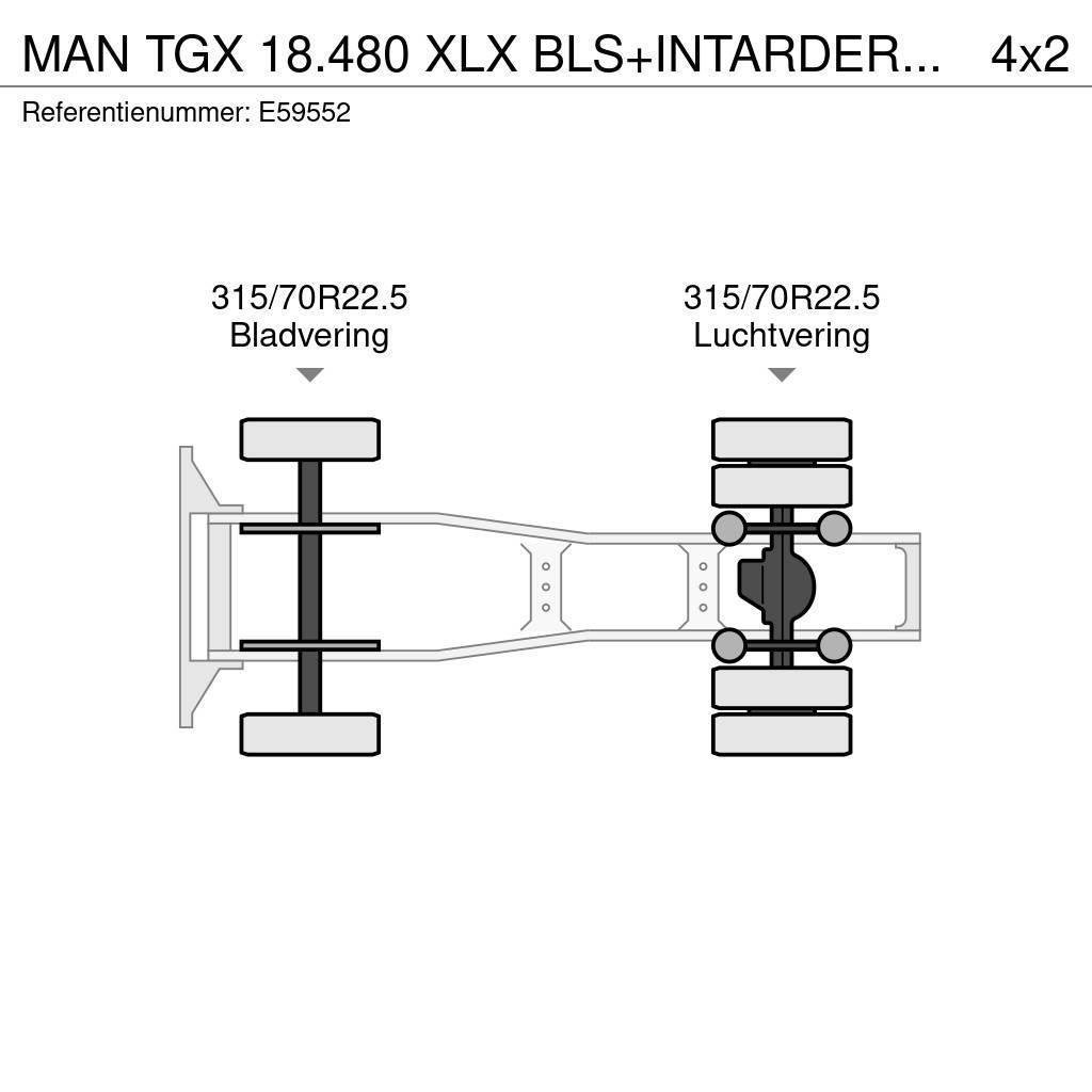 MAN TGX 18.480 XLX BLS+INTARDER+EURO 5 Cabezas tractoras