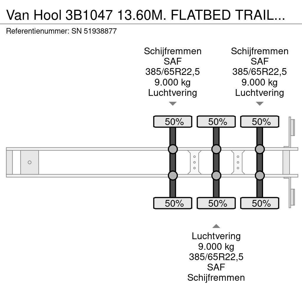 Van Hool 3B1047 13.60M. FLATBED TRAILER WITH 40FT TWISTLOCK Semirremolques de plataformas planas/laterales abatibles