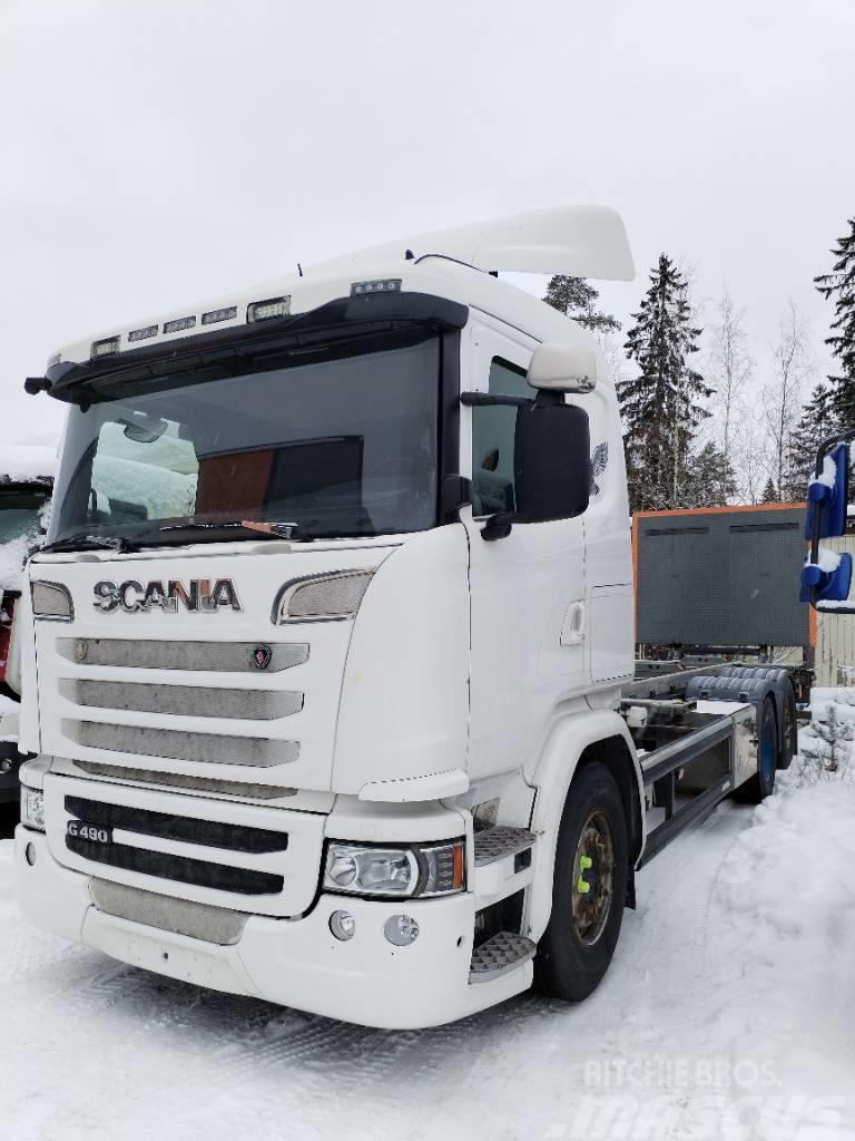 Scania G 490 konttilaite Camiones portacontenedores