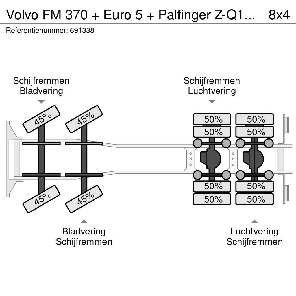 Volvo FM 370 + Euro 5 + Palfinger Z-Q170 Crane + 30ton N Grúas todo terreno