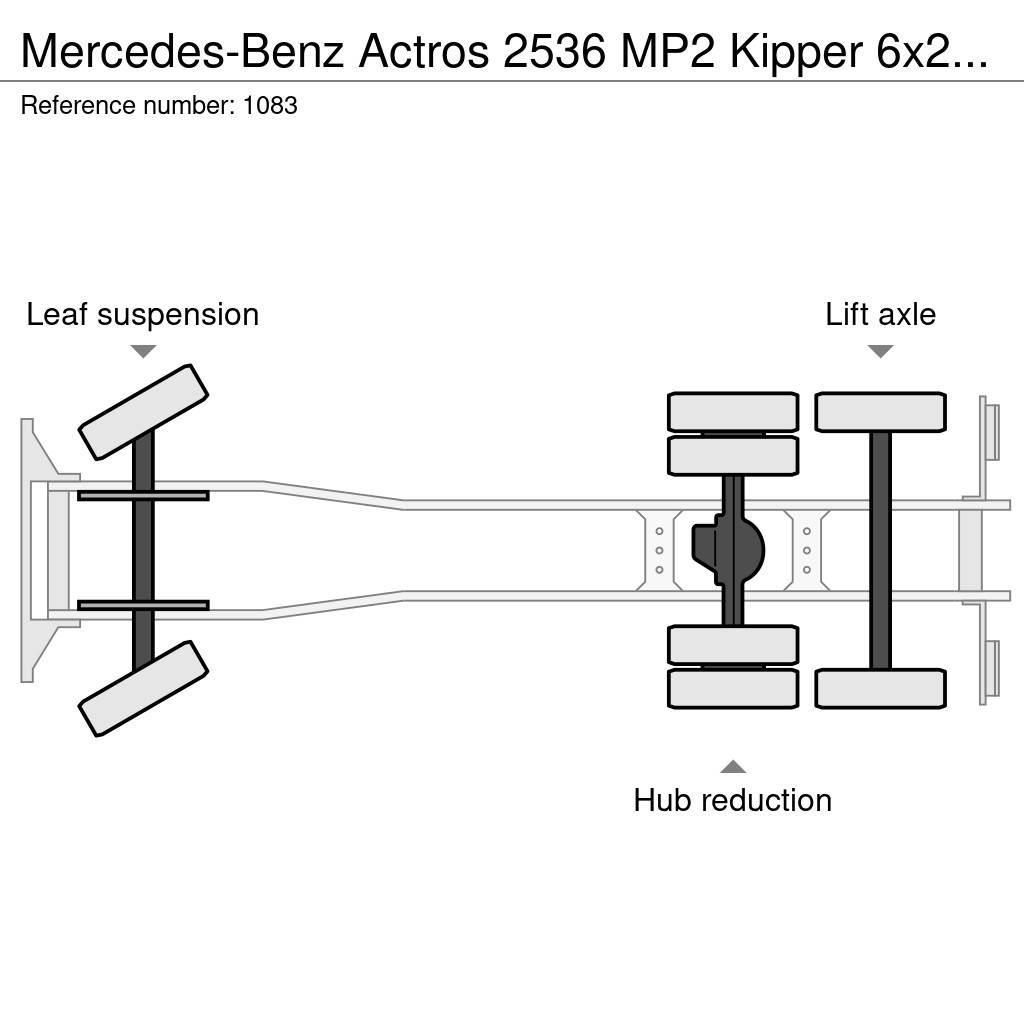Mercedes-Benz Actros 2536 MP2 Kipper 6x2 V6 EPS Good Condition Camiones portacubetas