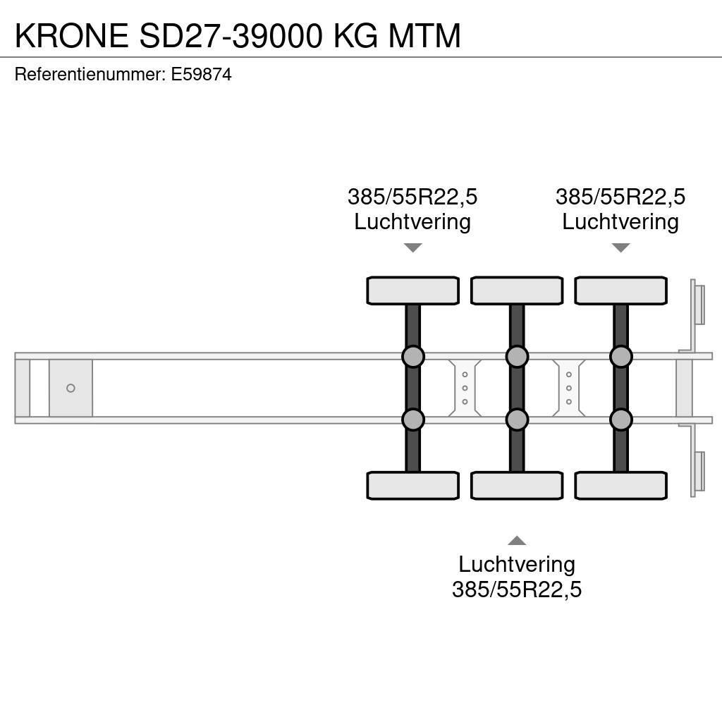 Krone SD27-39000 KG MTM Semirremolques de plataformas planas/laterales abatibles