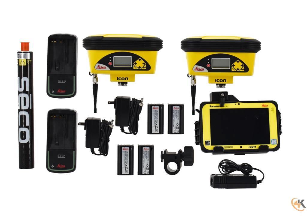 Leica iCON Dual iCG60 900MHz Base/Rover GPS w/ CC80 iCON Otros componentes