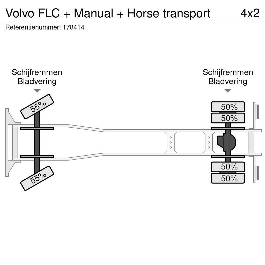 Volvo FLC + Manual + Horse transport Camiones de ganado