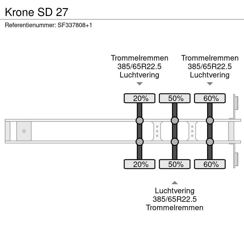 Krone SD 27 Semirremolques de plataformas planas/laterales abatibles