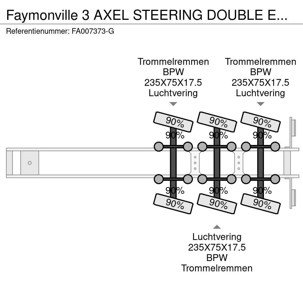 Faymonville 3 AXEL STEERING DOUBLE EXTENDABLE BED 9,4+6,9+6,6 Semirremolques de góndola rebajada
