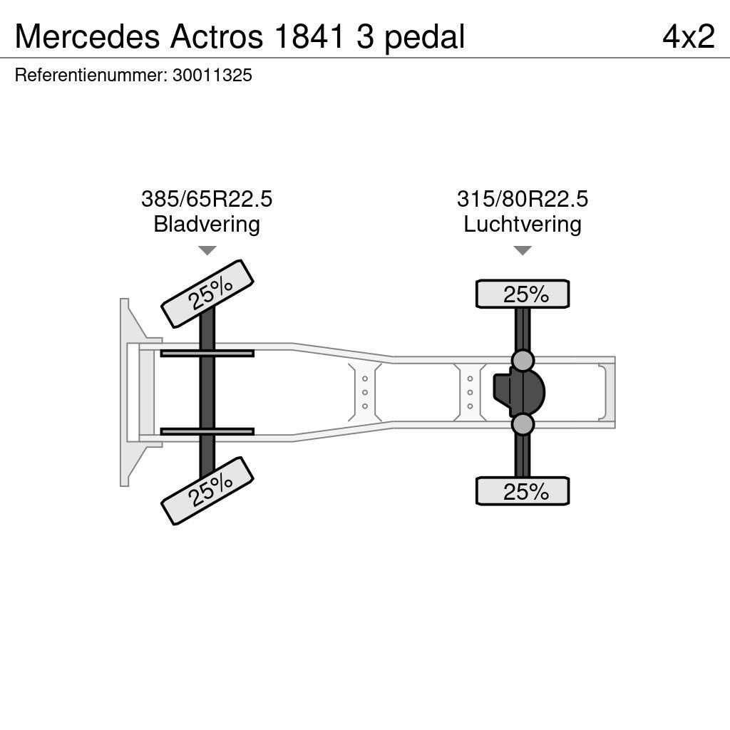 Mercedes-Benz Actros 1841 3 pedal Cabezas tractoras