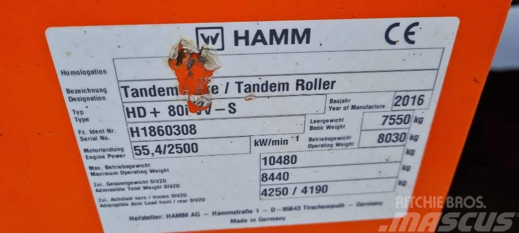 Hamm HD+ 80 i VV-S Rodillos de doble tambor