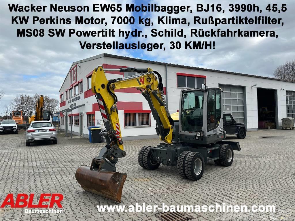 Wacker Neuson EW 65 Mobilbagger Powertilt MS08 Klima 30km/h TOP Excavadoras de ruedas