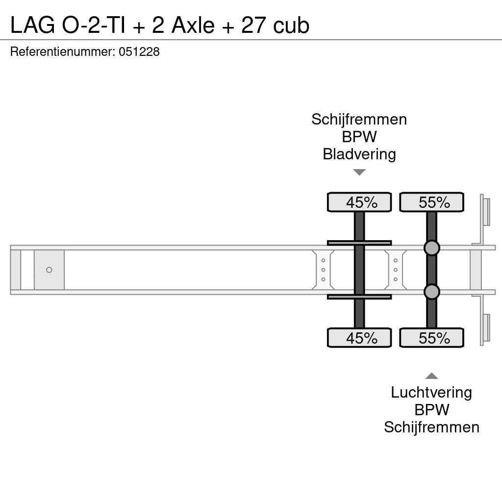 LAG O-2-TI + 2 Axle + 27 cub Semirremolques bañera