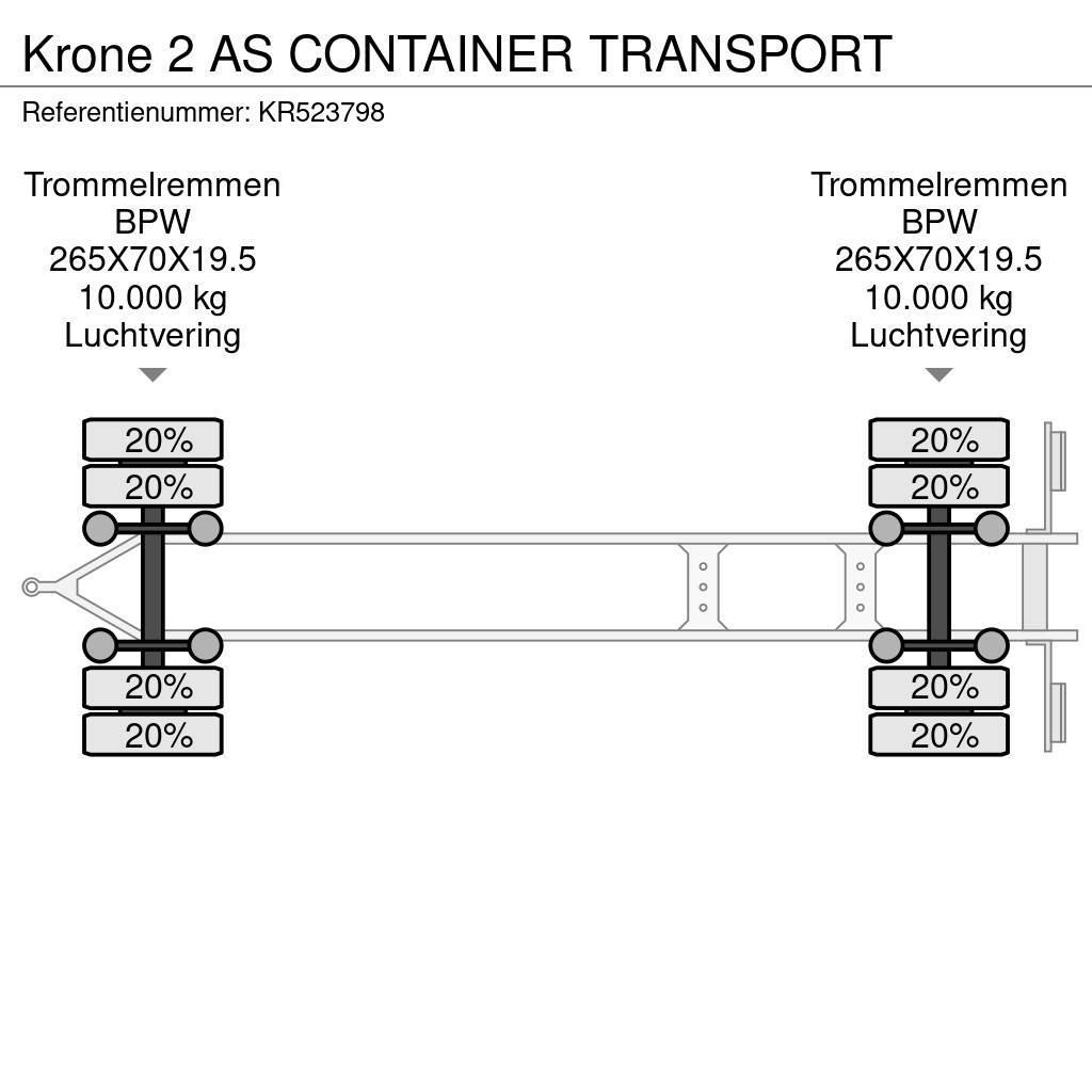 Krone 2 AS CONTAINER TRANSPORT Remolques portacontenedores