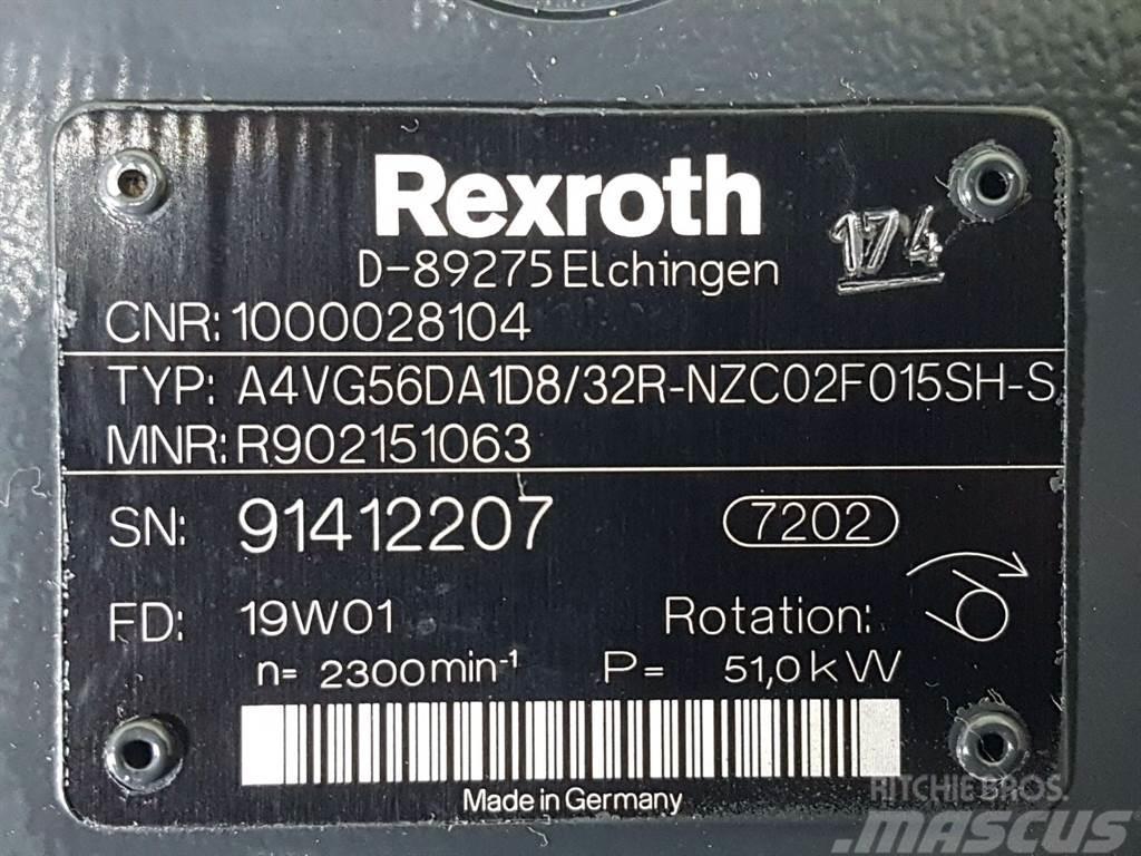 Wacker Neuson 1000028104-Rexroth A4VG56-Drive pump/Fahrpumpe Hidráulicos