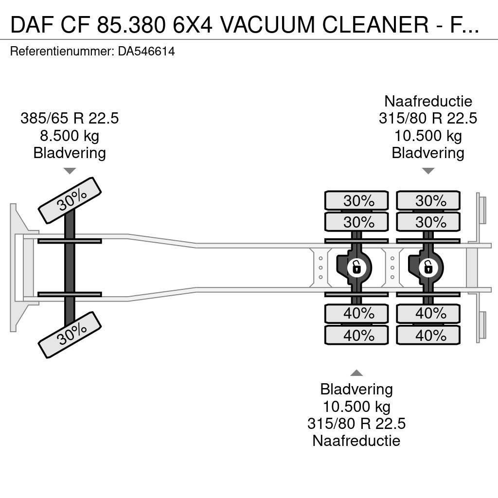 DAF CF 85.380 6X4 VACUUM CLEANER - FULL STEEL Camiones aspiradores/combi