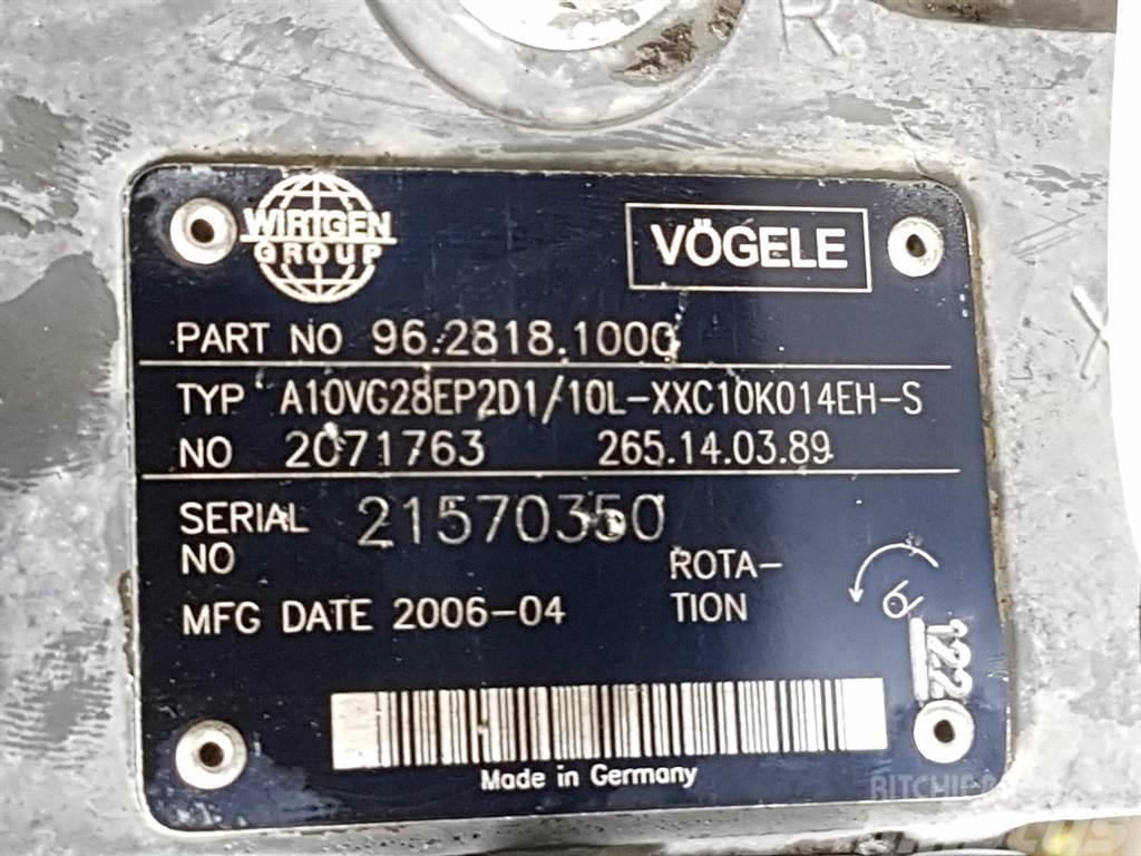 Vögele -Rexroth A10VG28EP2D1/10L-96.2818.1000-Drive pump Hidráulicos