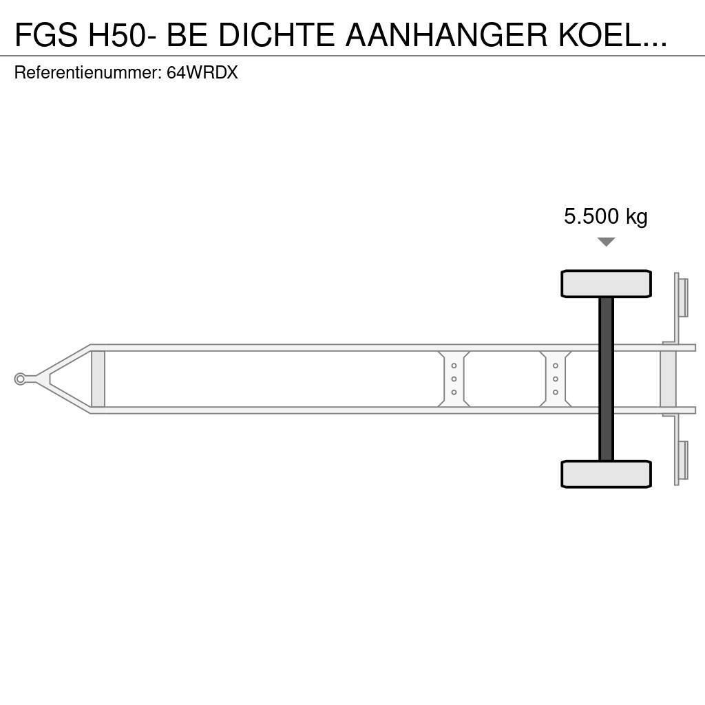  fgs H50- BE DICHTE AANHANGER KOELTRAILER APK VRIJ Remolques isotermos/frigoríficos