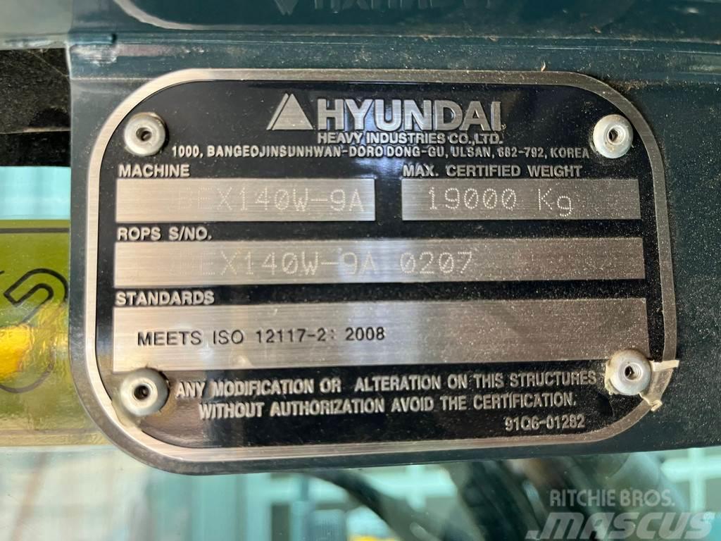 Hyundai Robex 140W-9A | Rototilt R4 Excavadoras de ruedas