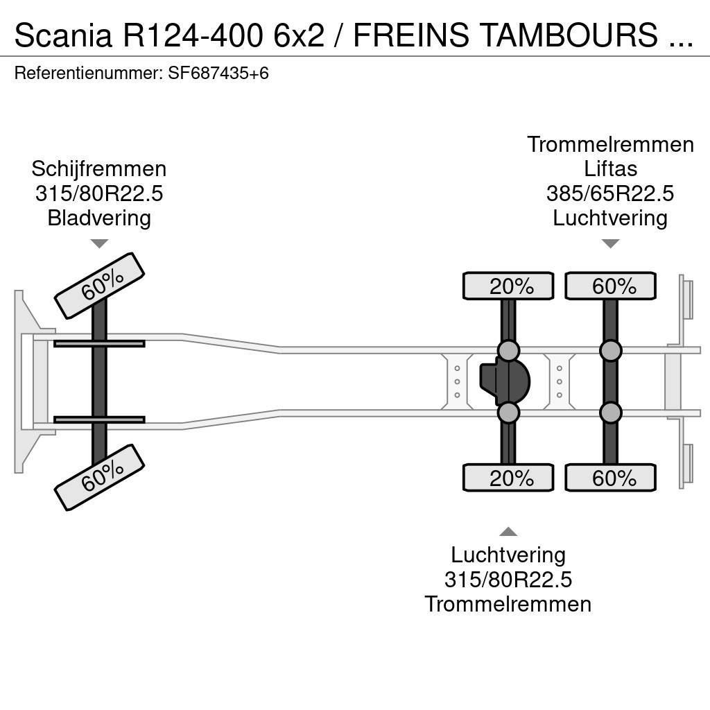 Scania R124-400 6x2 / FREINS TAMBOURS / DRUM BRAKES Camiones polibrazo