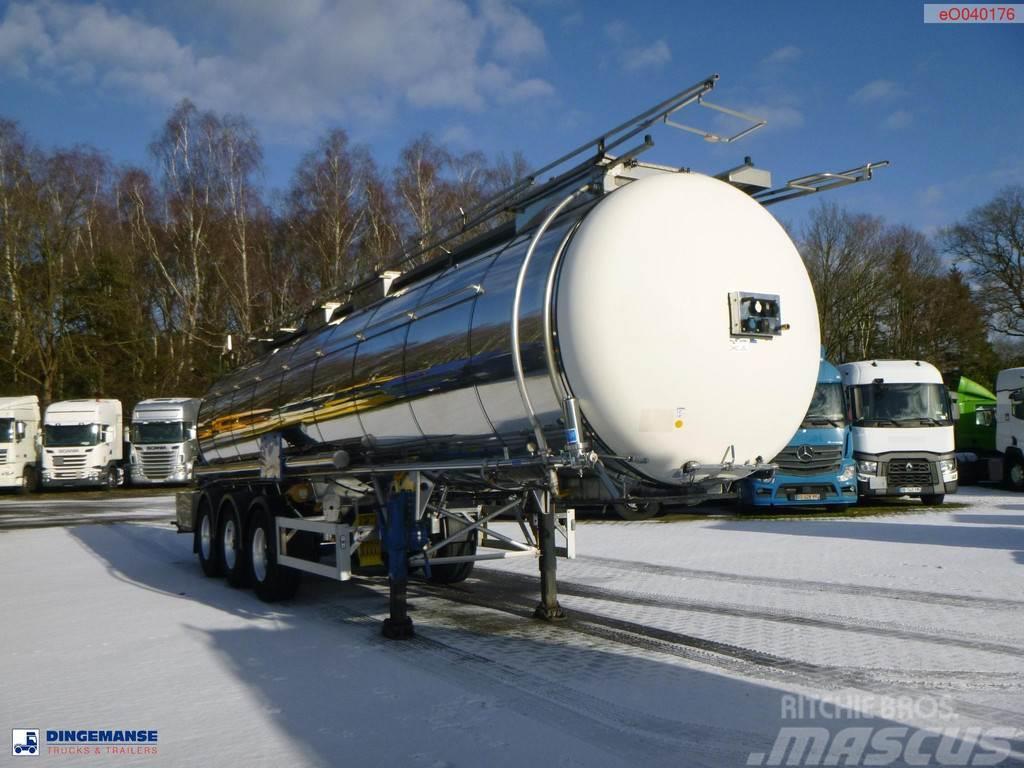 Feldbinder Chemical tank inox L4BH 30 m3 / 1 comp + pump Semirremolques cisterna