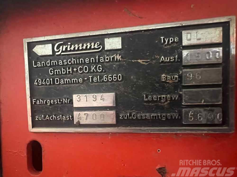 Grimme DL1500 Cosechadoras y excavadoras para patata
