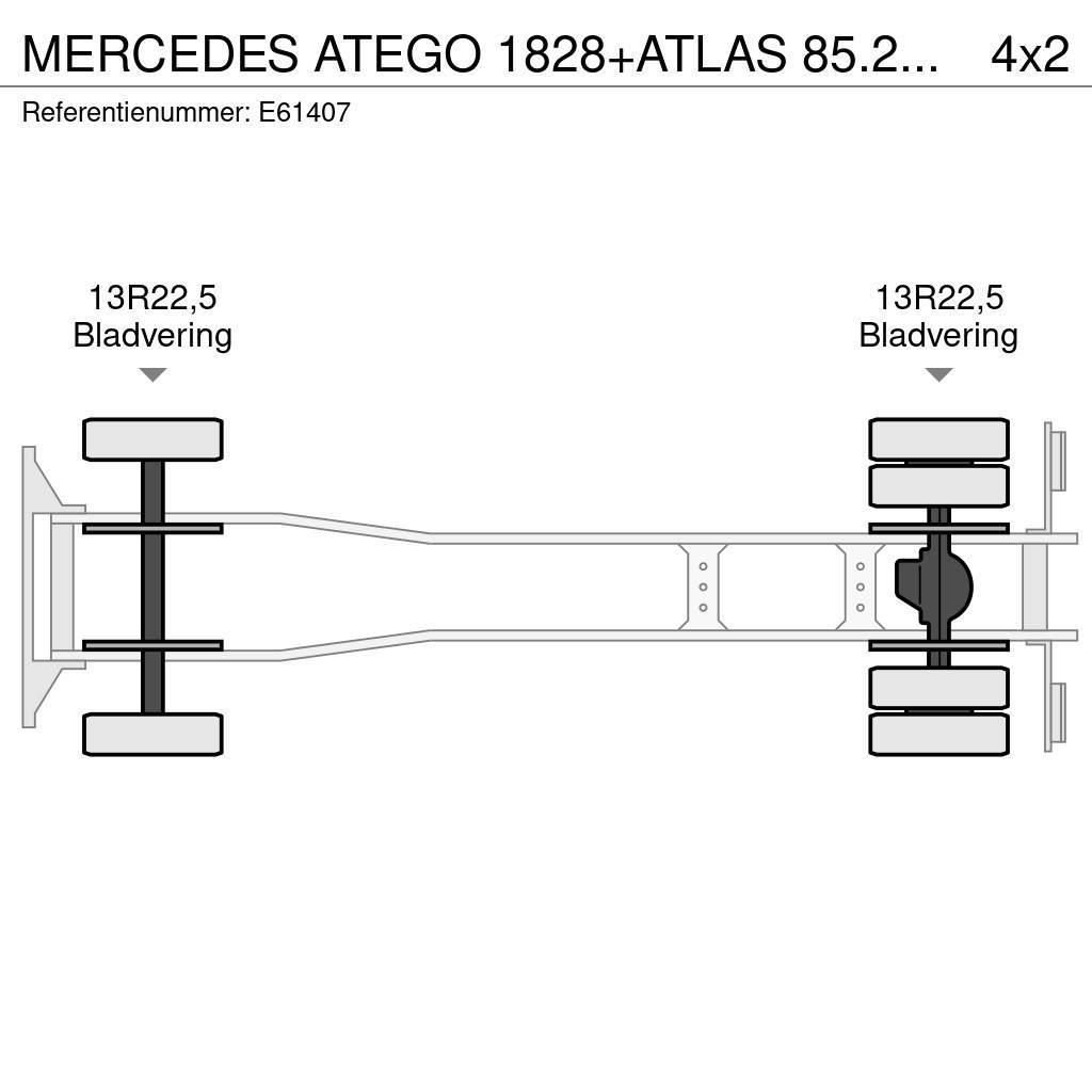 Mercedes-Benz ATEGO 1828+ATLAS 85.2+DALBY14T Camiones portacontenedores