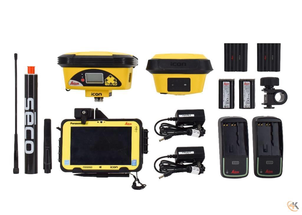 Leica iCG60 iCG70 450-470Mhz Base/Rover GPS w/ CC80 iCON Otros componentes